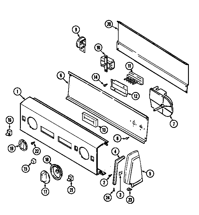 Maytag LATH400AAV control panel diagram