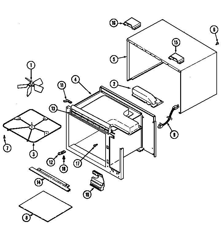 Magic Chef DM15K-15B base diagram