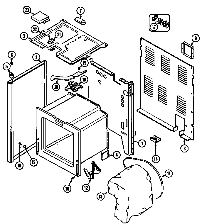 Magic Chef CER3540AAT body (aaq/aat) (cer3540aaq) (cer3540aat) diagram