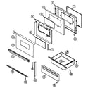 Magic Chef CER3540AAW door/drawer (cer3540aaa) (cer3540aah) (cer3540aal) (cer3540aaw) diagram