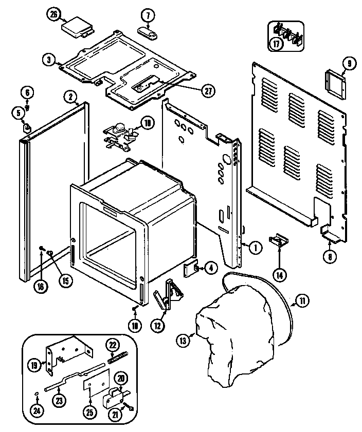 Jenn-Air JER8550AAB body diagram
