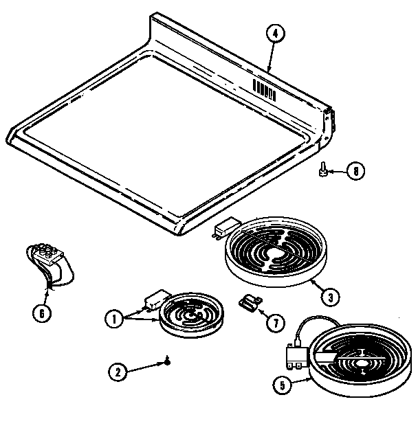 Jenn-Air JER8750AAB top assembly diagram