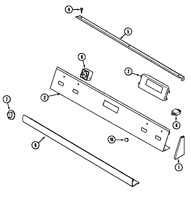 Kenmore 62946975 control panel diagram