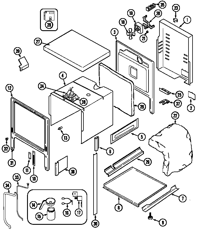 Kenmore 62946975 body (series 10&11) diagram