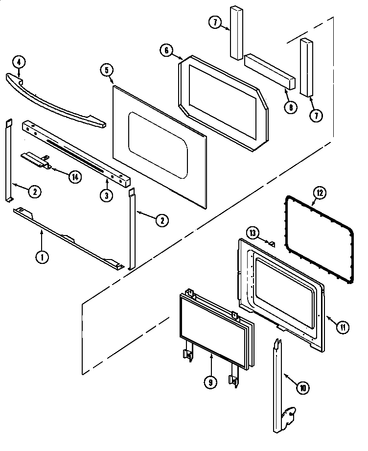 Kenmore 62946975 door diagram