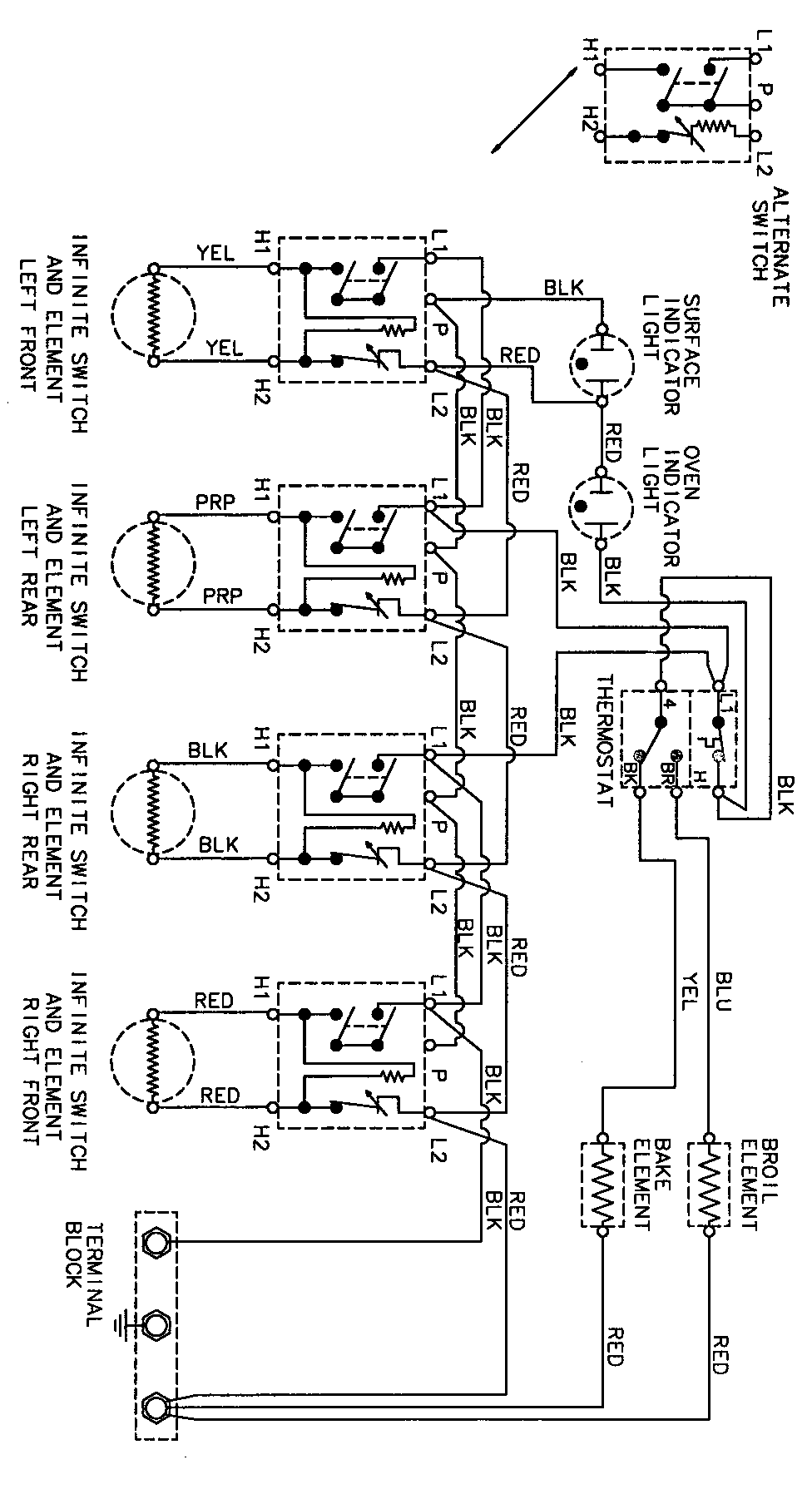 Maytag GER1100AAH wiring information diagram