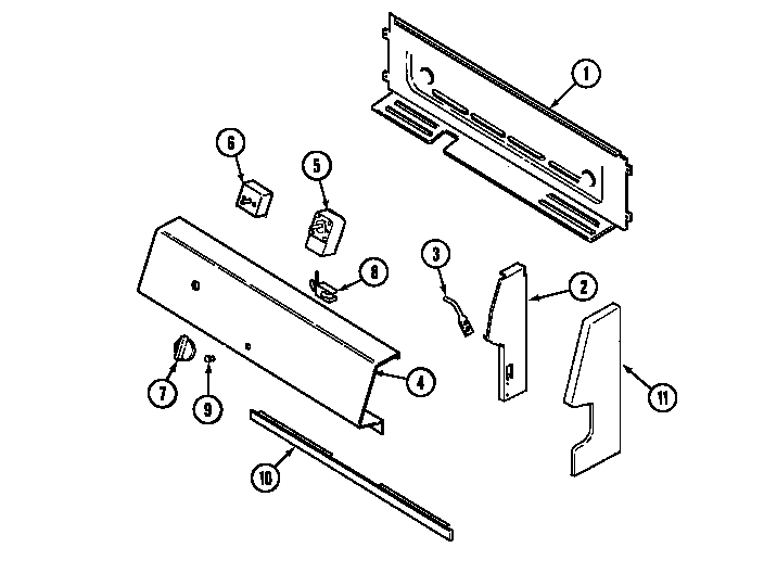 Magic Chef CER1150AAH control panel diagram