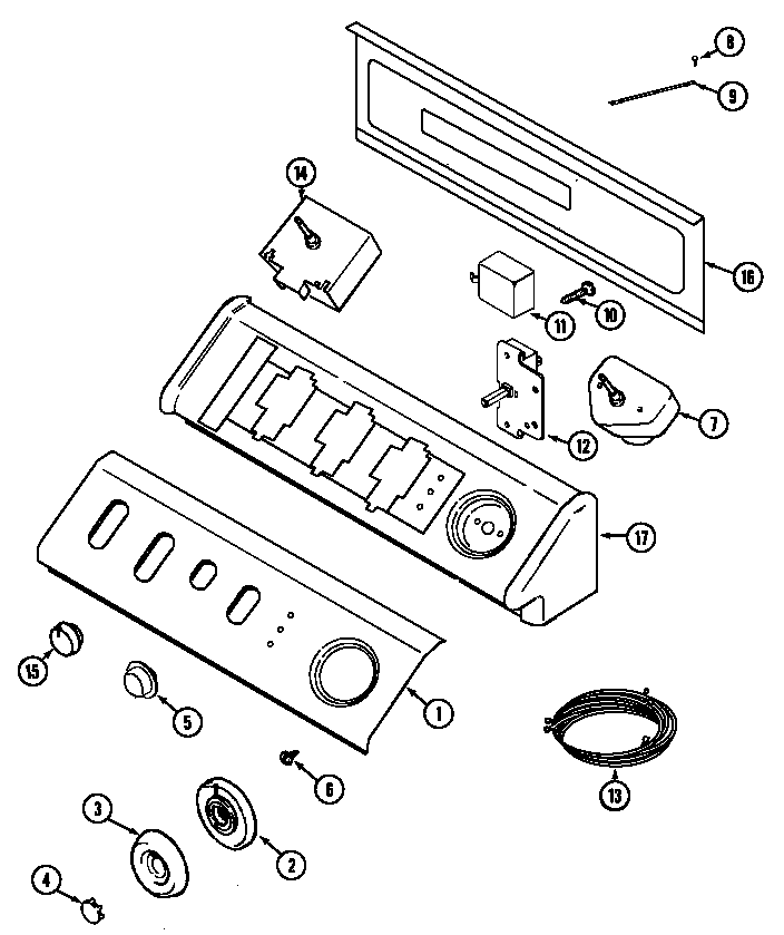Maytag MDG9306AWW control panel diagram