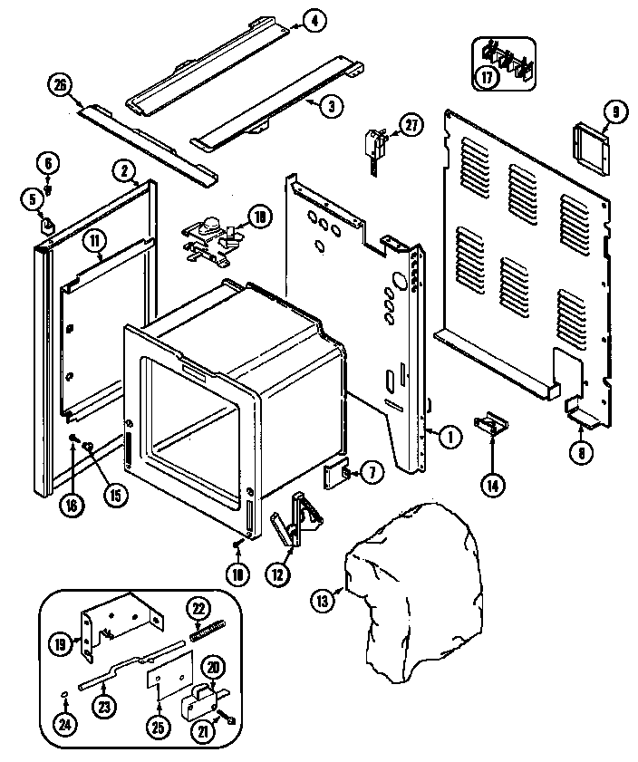 Jenn-Air JER8750ACW body diagram