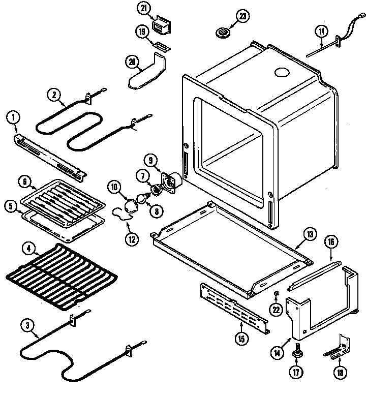 Crosley CE38700AAQ oven/base diagram
