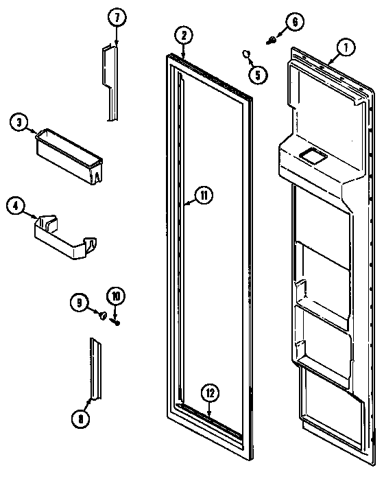 Maytag GC20C7C3EB freezer inner door diagram