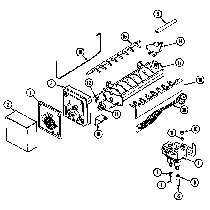 Maytag GC20C7C3EB ice maker diagram