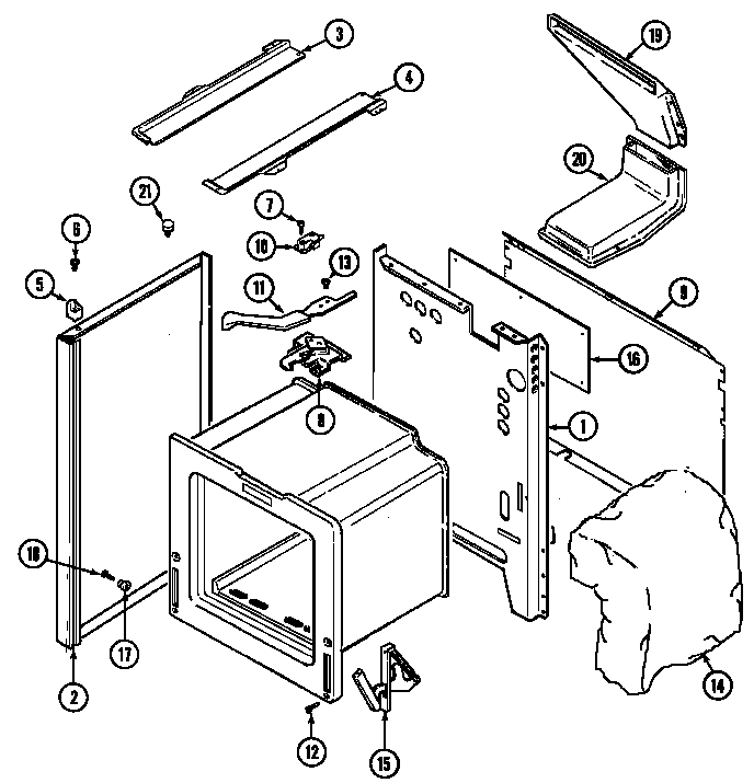 Maytag MGR5730ADA body diagram