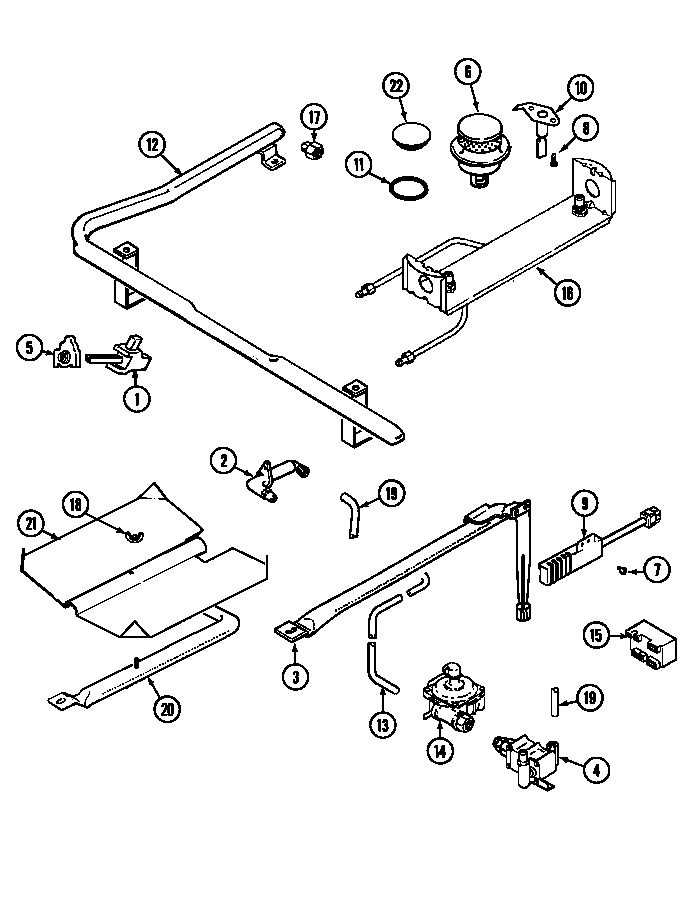 Maytag MGR5730ADA gas controls diagram