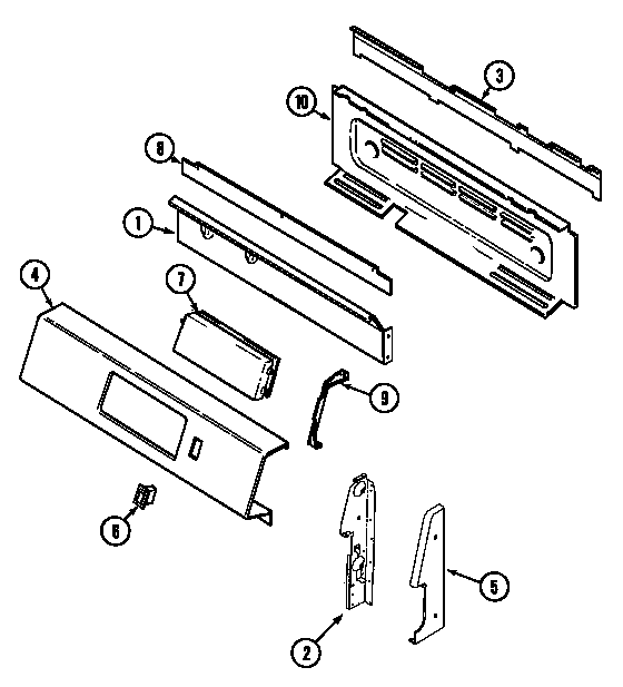 Maytag MGR5720ADL control panel diagram