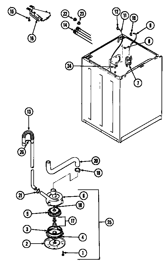 Magic Chef CAV2070LKW pump diagram