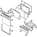 Maytag MGR5510ADH door/drawer diagram