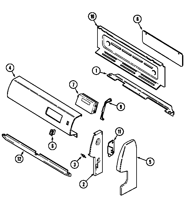 Maytag MGR4770ADW control panel diagram
