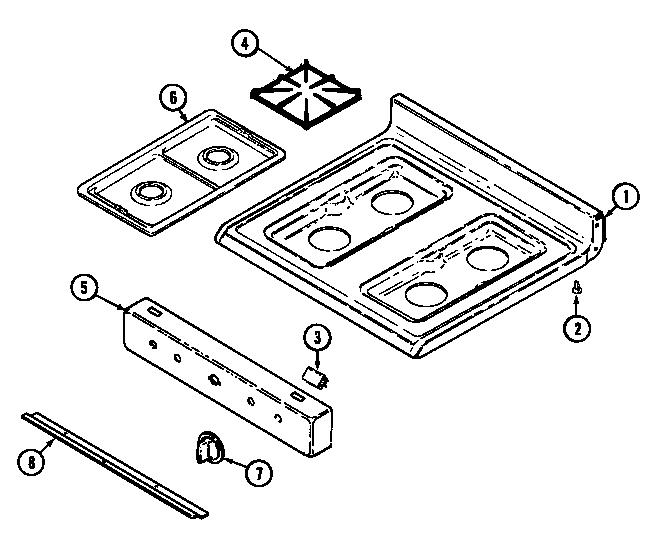 Maytag MGR4770ADW top assembly diagram