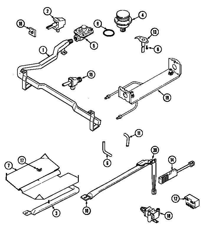 Maytag MGR4770ADW gas controls diagram