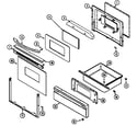 Maytag MGR4770ADH door/drawer diagram