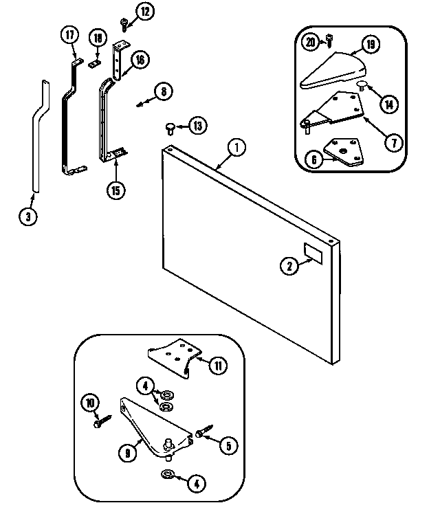 Maytag GT2127PDCW freezer outer door diagram