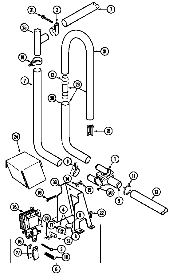 Maytag LAT9406ABE water saver components (law9406abe) diagram