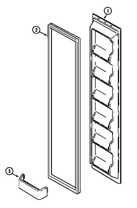 Maytag MSB2354ARA freezer inner door diagram
