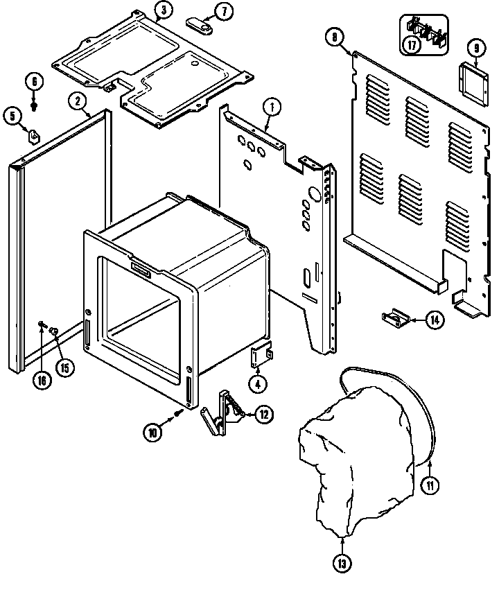 Admiral AER1150AAH body diagram