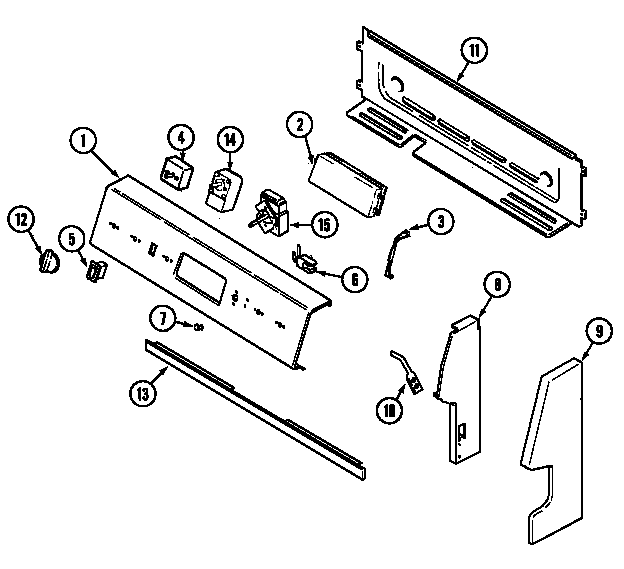 Maytag CER2350AGL control panel diagram