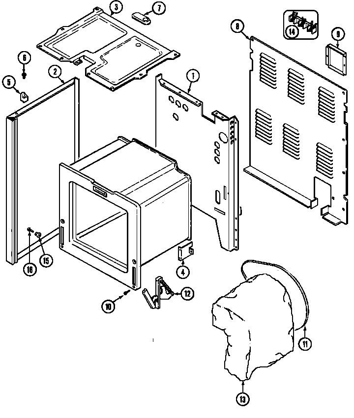 Maytag CER2350AGL body diagram
