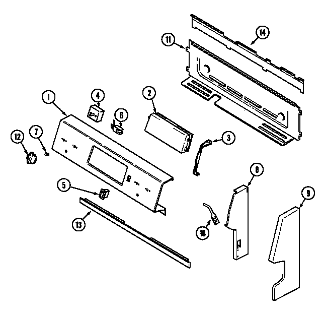 Jenn-Air JER8500AAA control panel diagram