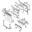 Jenn-Air JER8500AAA door/drawer diagram