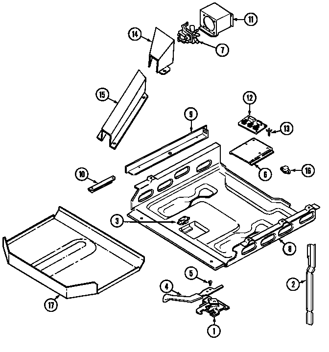 Magic Chef C6892XVS internal controls diagram