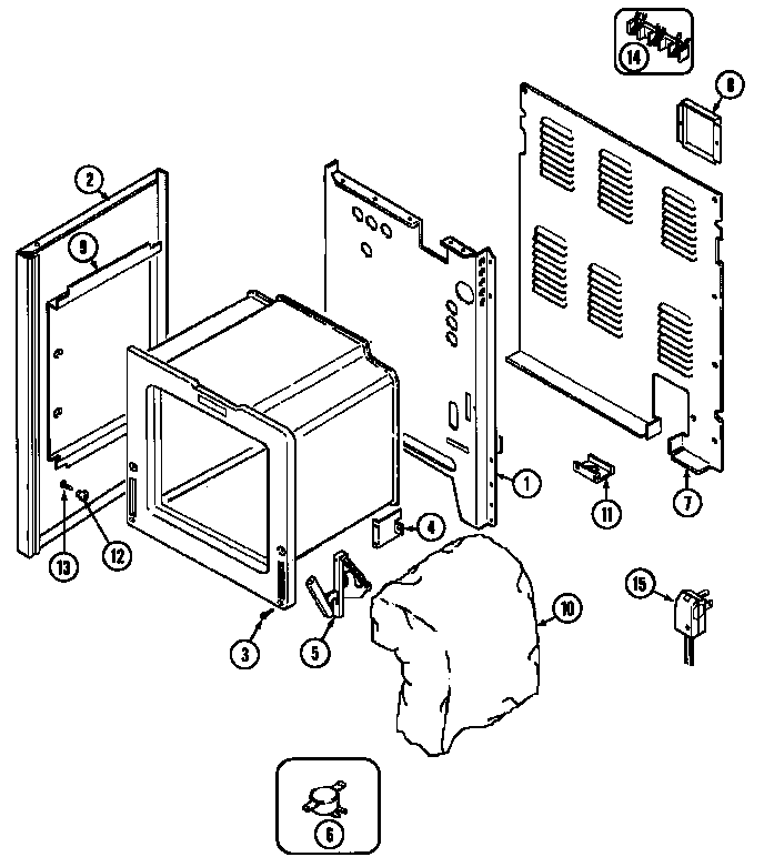 Magic Chef C6892XVS body diagram