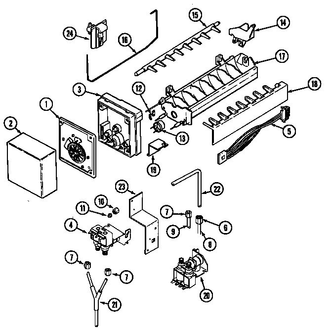 Maytag MSD2356AEA ice maker diagram