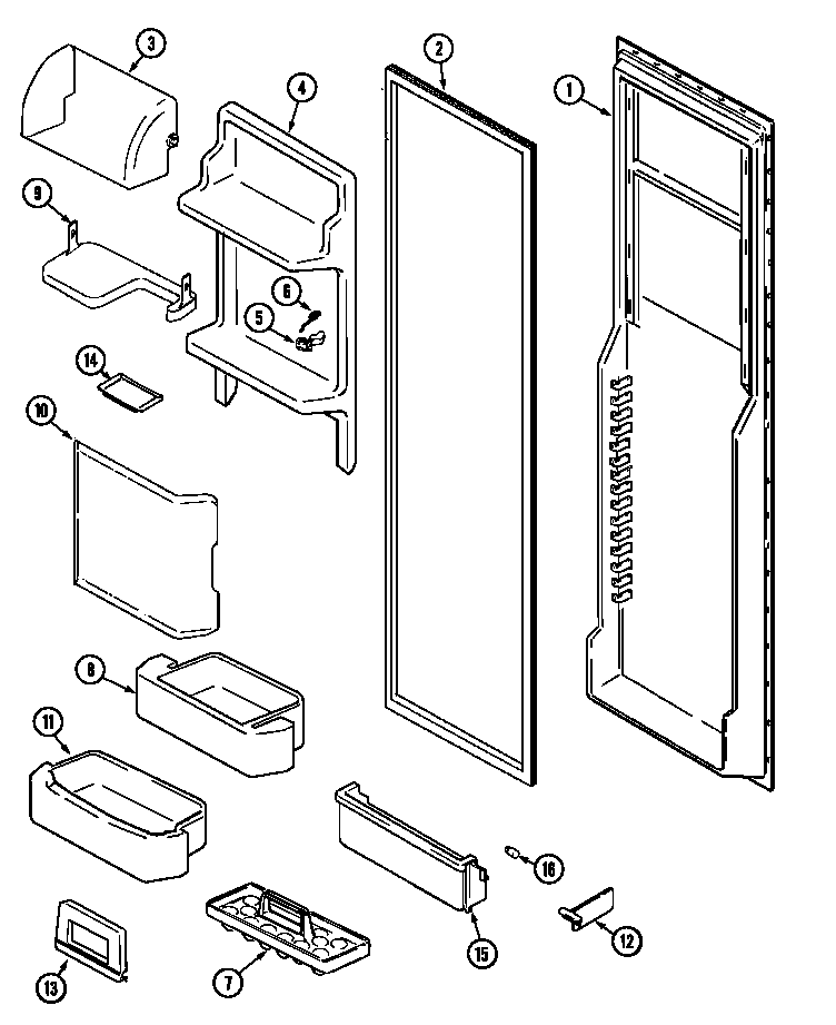 Jenn-Air JSD2789AES fresh food inner door (jsd2789aea) (jsd2789aeb) (jsd2789aes) (jsd2789aew) diagram
