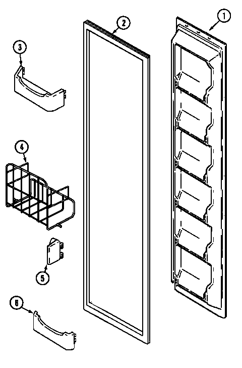 Maytag GC2327PEDW freezer inner door diagram