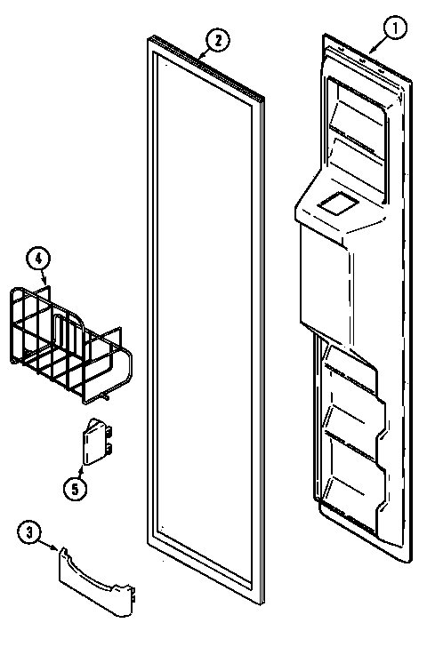 Maytag MSD2957AEA freezer inner door diagram