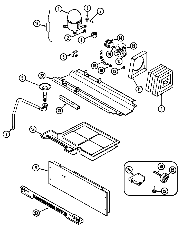 Maytag GS2114PXDQ compressor (bisque) (gs2114pxdq) diagram