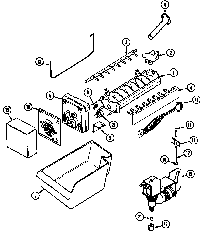 Maytag GS2114PXDQ optional ice maker kit-uki2000axx (gs2114pxda) (gs2114pxdw) diagram
