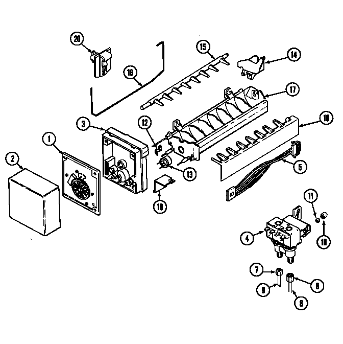 Maytag GS2314CXDA ice maker diagram