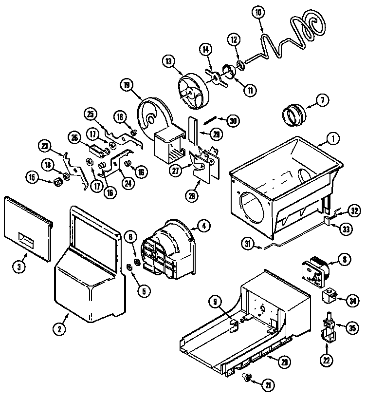 Maytag GS2314CXDA ice bin (rev 11) diagram