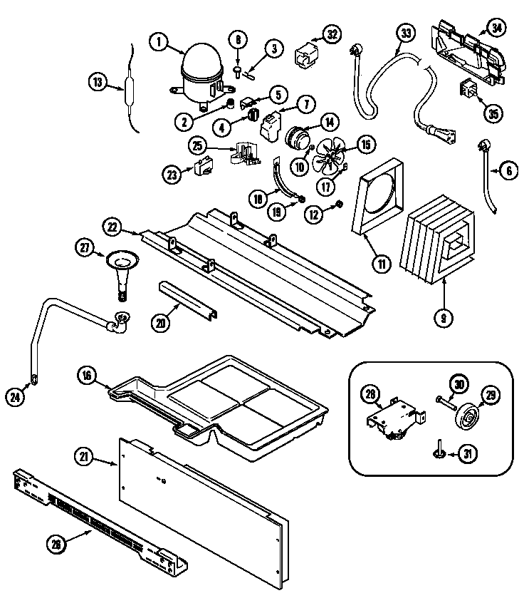 Maytag GS2124PADB compressor (gs2124padb) (gs2124padb) diagram
