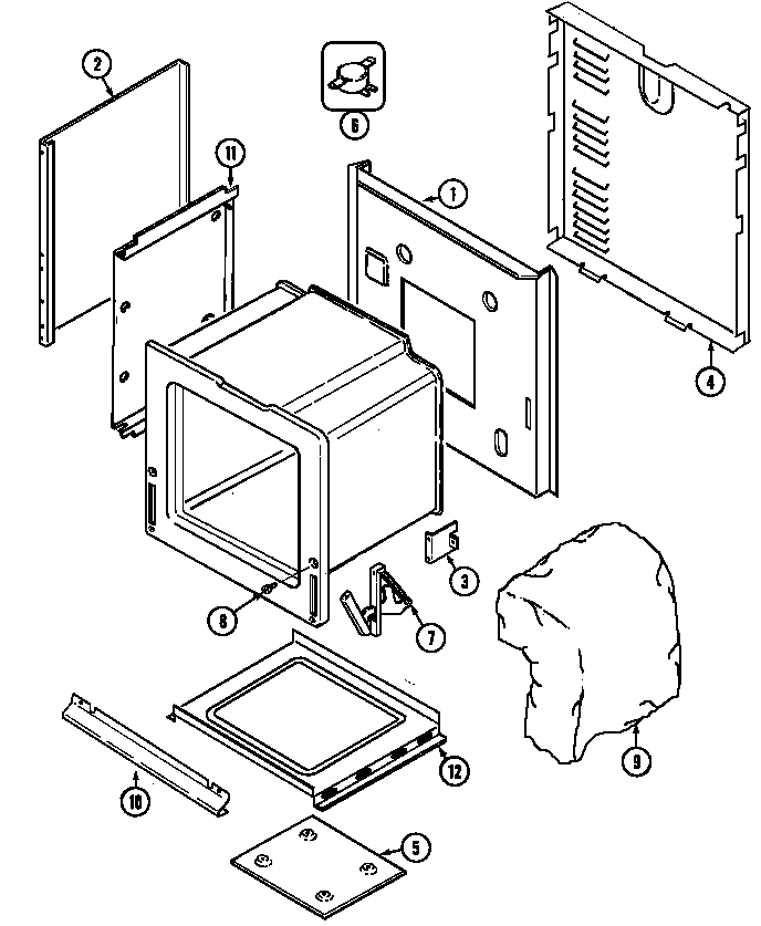 Magic Chef CEW3330ACW body diagram