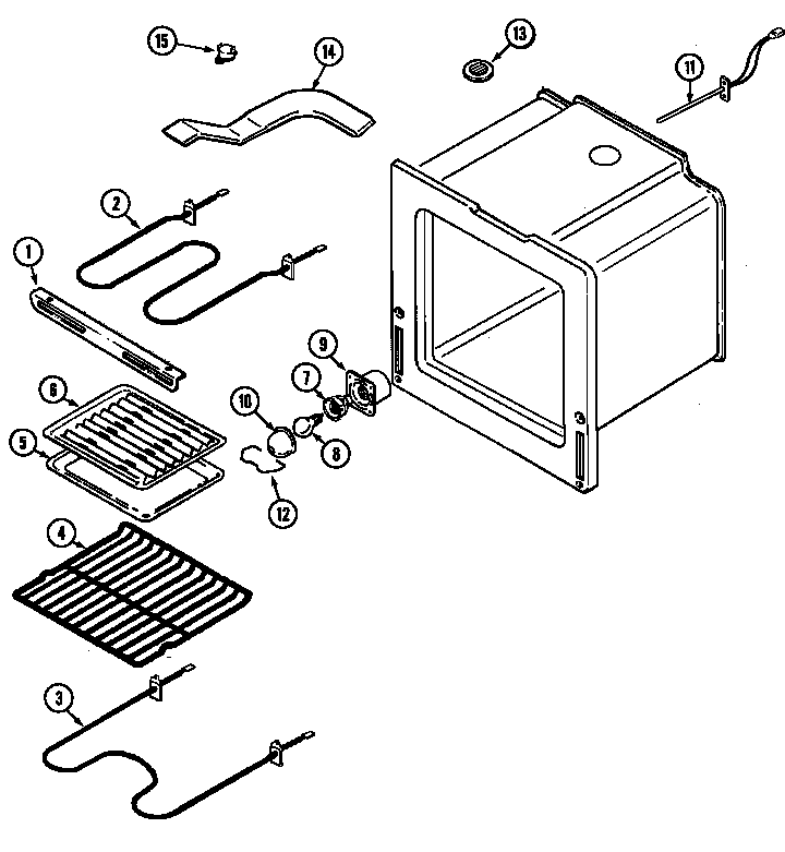 Magic Chef CEW3330ACW oven/base diagram