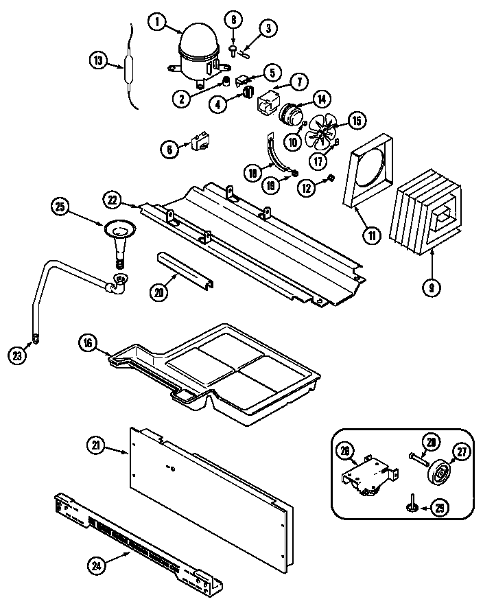 Maytag GS2112PXDA compressor (gs2112pxda) (gs2112pxdw) diagram