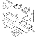 Maytag MTF1943ARA shelves & accessories (mtf1943ara) (mtf1943arw) diagram