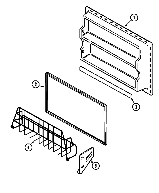 Magic Chef CTB2125DRQ freezer inner door (bisque) (ctb2125drq) diagram