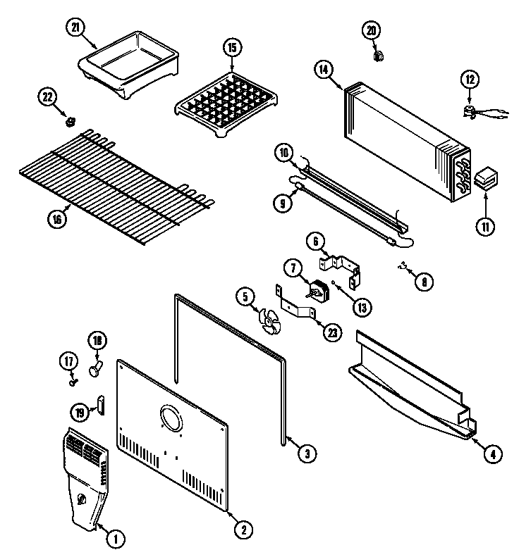 Maytag PTB2153DRW freezer compartment (ptb2153dra) (ptb2153drw) diagram
